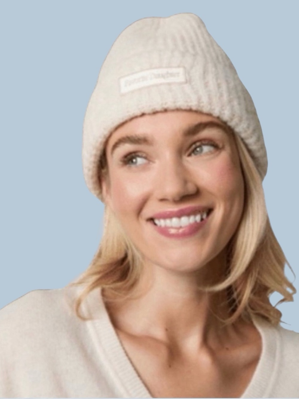 NWT Favorite Daughter THE LOGO PATCH RIB BEANIE